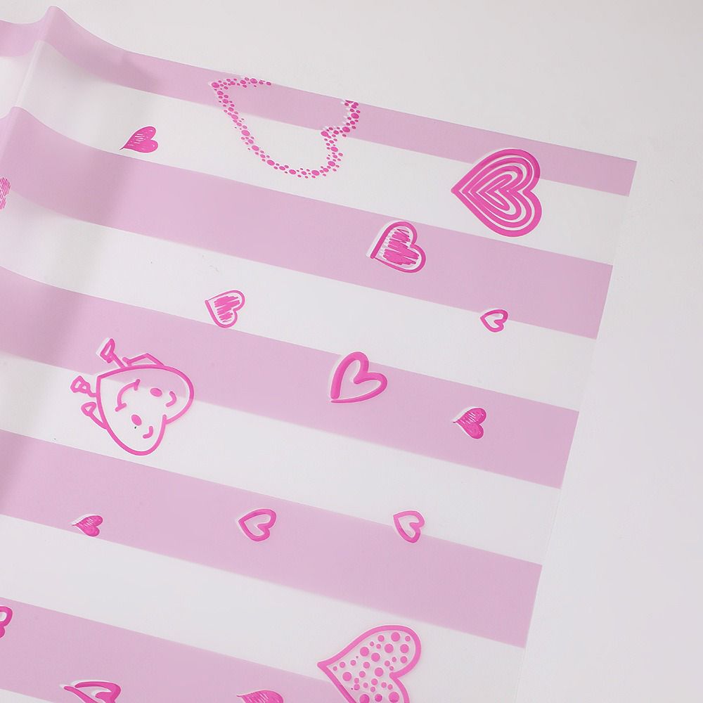 striped heart jelly flower paper