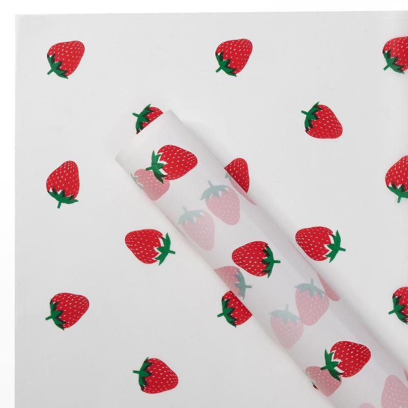 strawberry flower wrapping paper