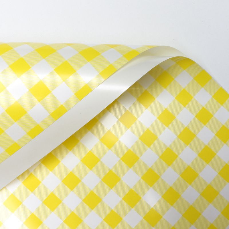 summer plaid flower wrapping paper