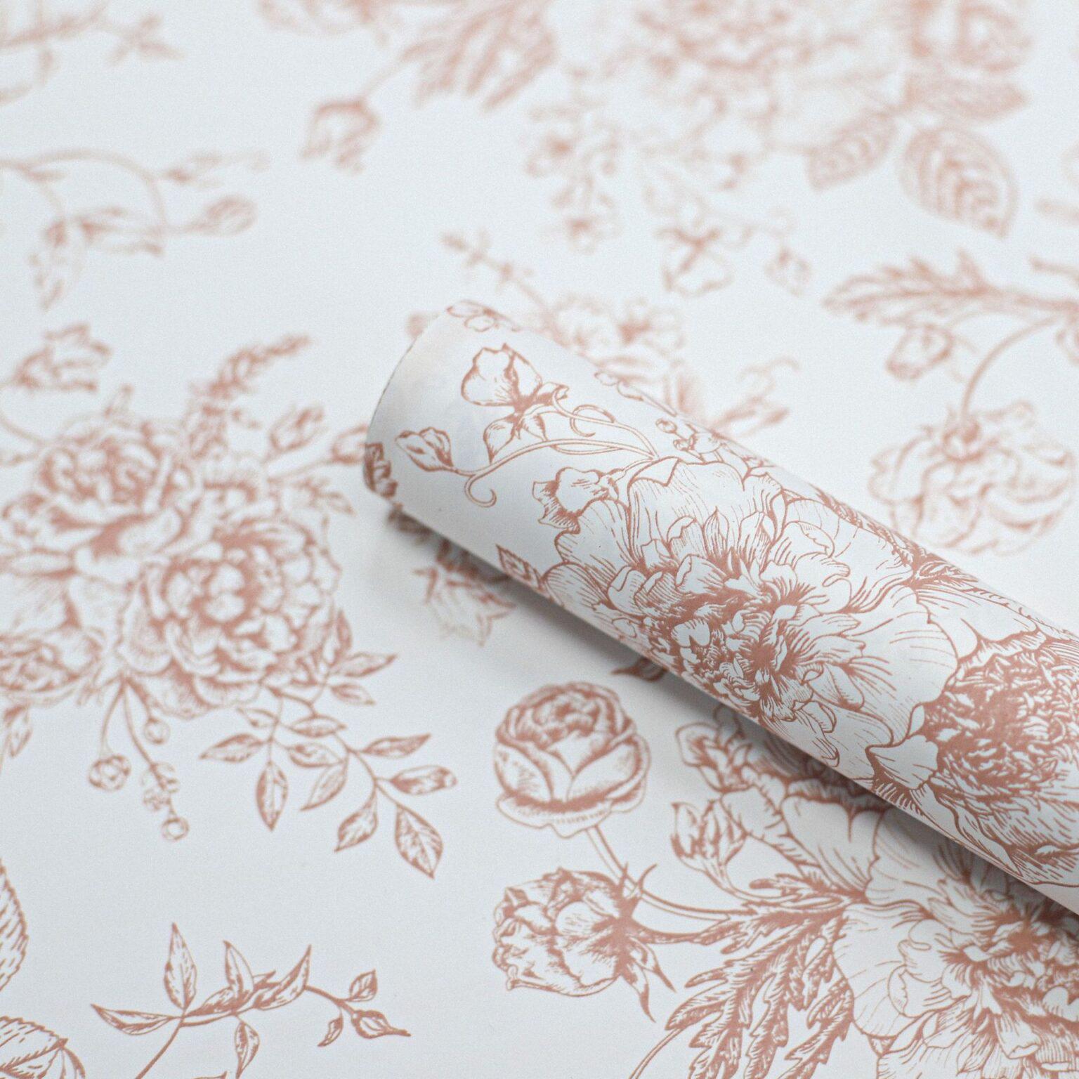 afternoon tea flower wrapping paper