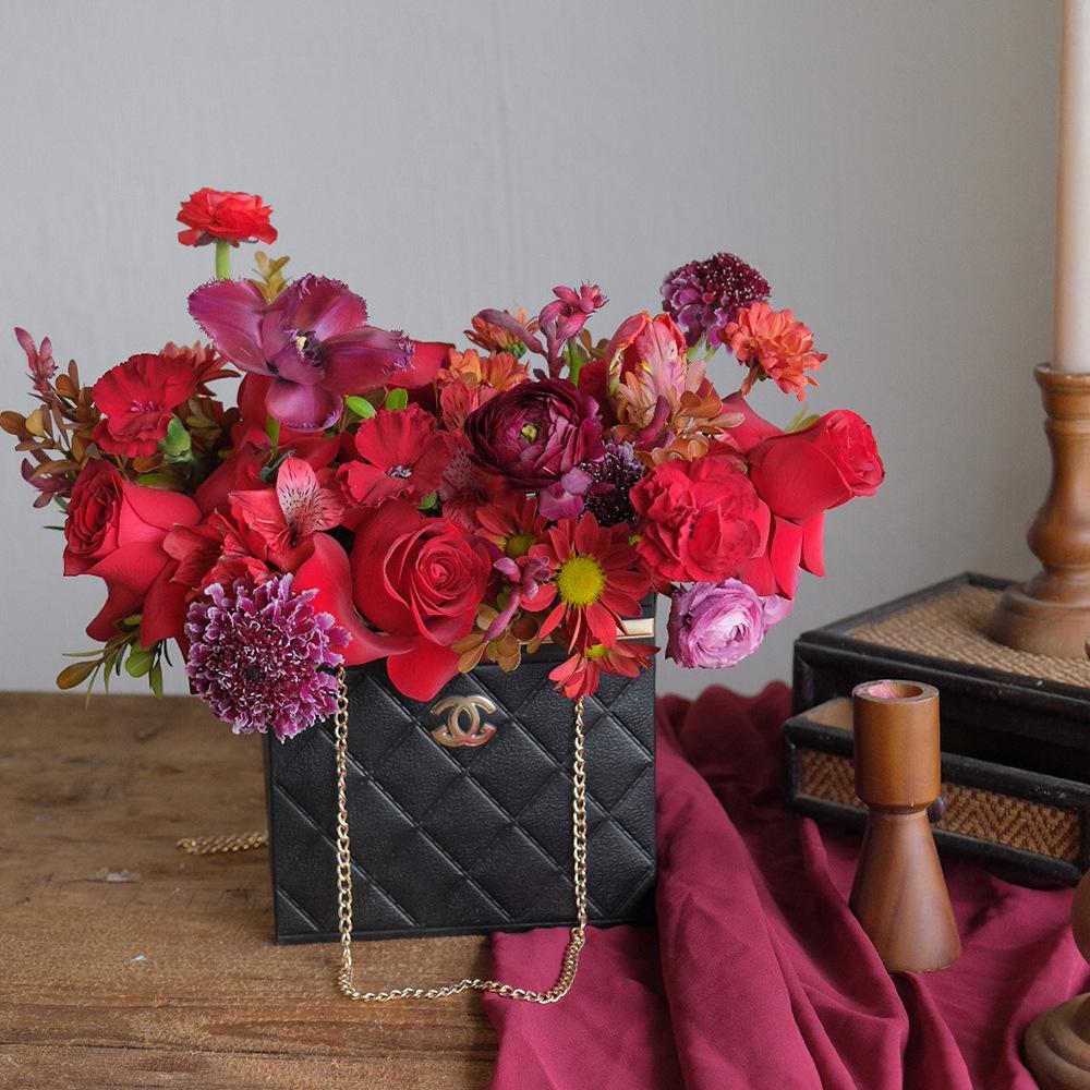 Channel-Inspired Flower Hand Bag