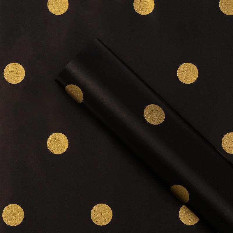 caramel dots floral wrapping paper