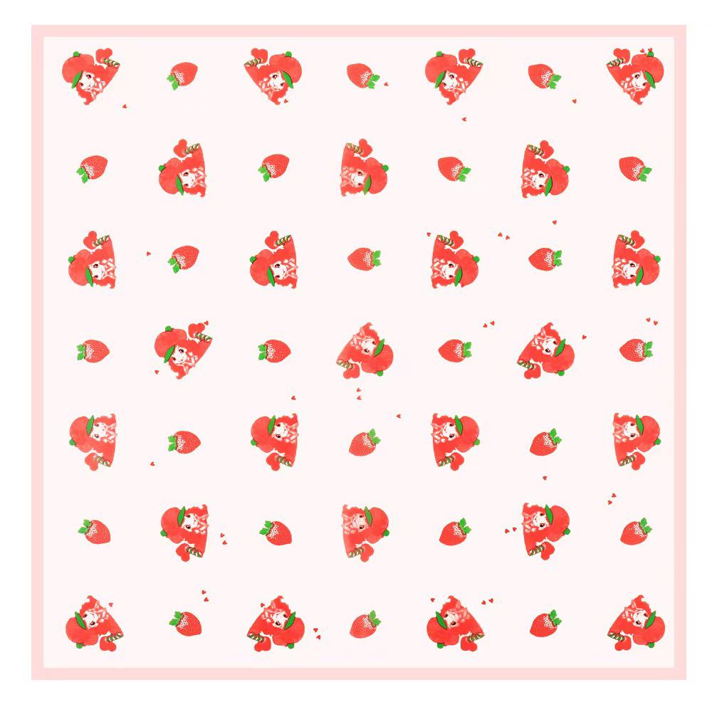 strawberry girl wapping paper