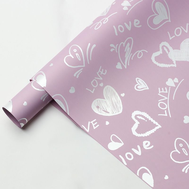 falling in love flower wrapping paper