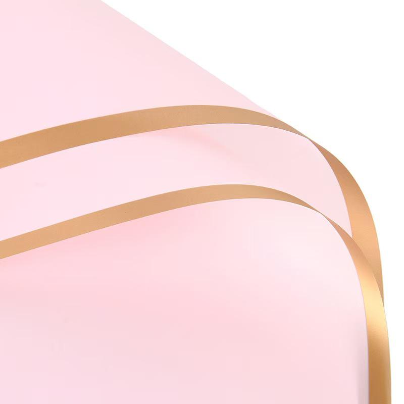 Golden Edge Jelly Flower Wrapping Paper