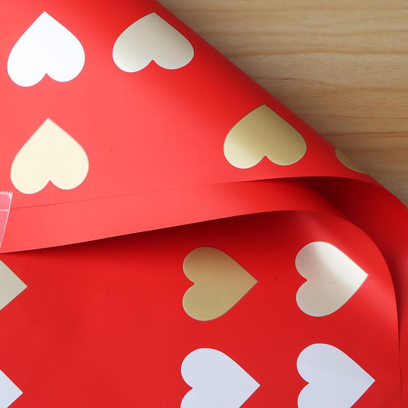 neon heart floral wrapping paper