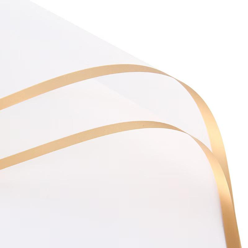 Golden Edge Jelly Flower Wrapping Paper