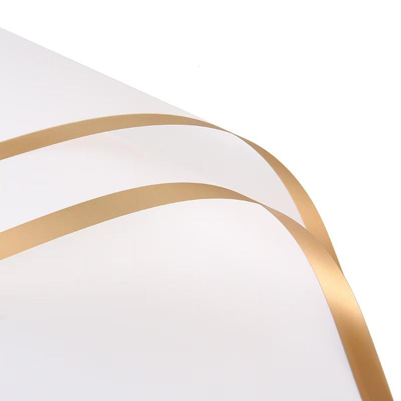 Golden Edge Jelly Flower Wrapping Paper
