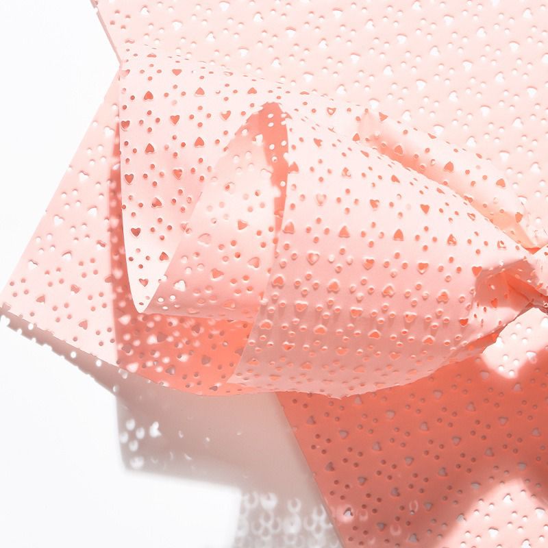 hollow heart mesh wrappinng paper