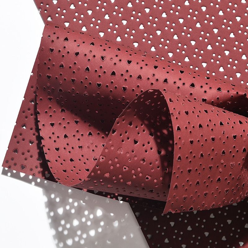 hollow heart mesh wrappinng paper