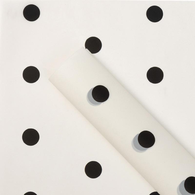 caramel dots floral wrapping paper
