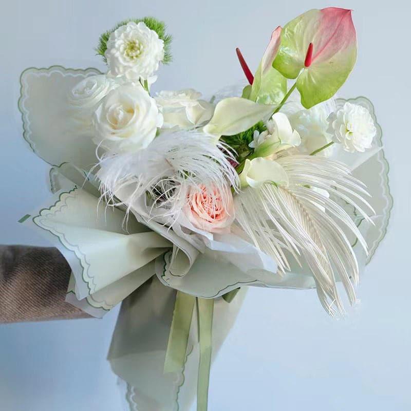 handkerchief nouquet wrapping paper