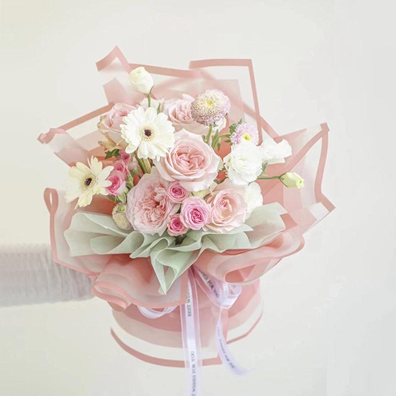 lace border floral wrapping paper