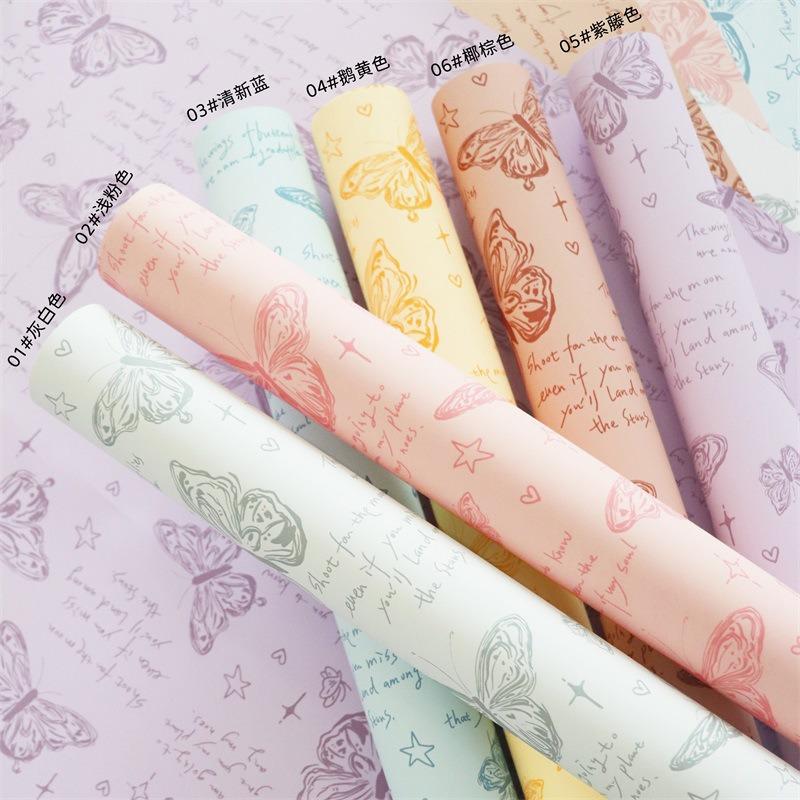 butterfly bouquet wrapping paper