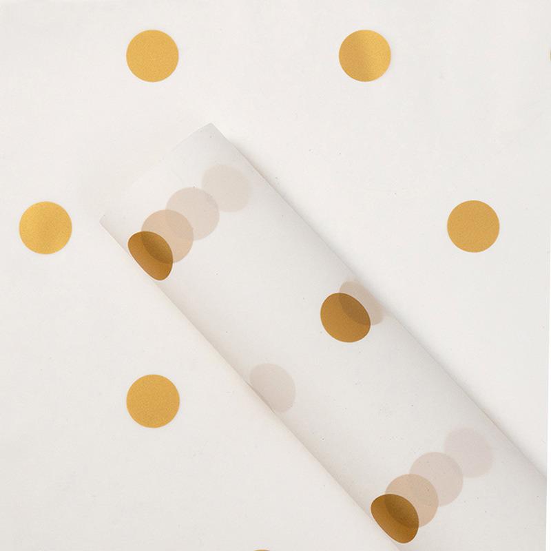 caramel dots floral wrapping paper