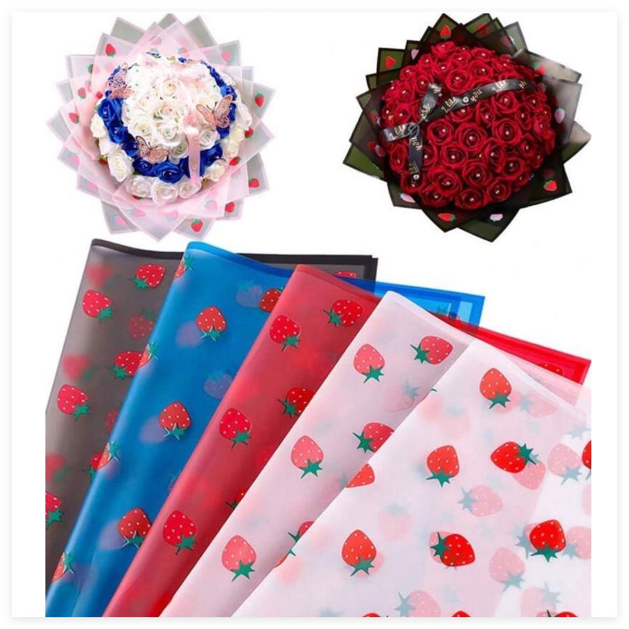 strawberry flower wrapping paper