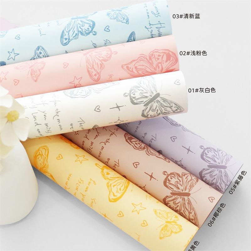 butterfly bouquet wrapping paper