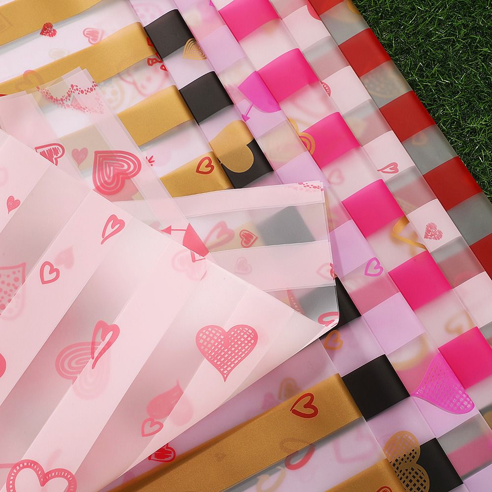 striped heart jelly flower paper
