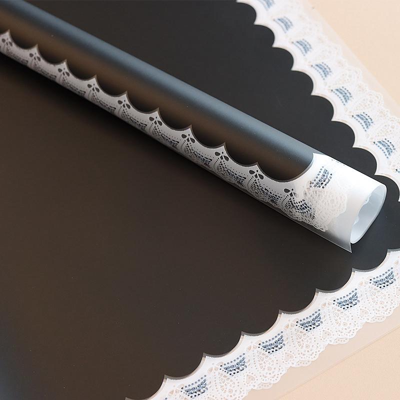 lace border floral wrapping paper