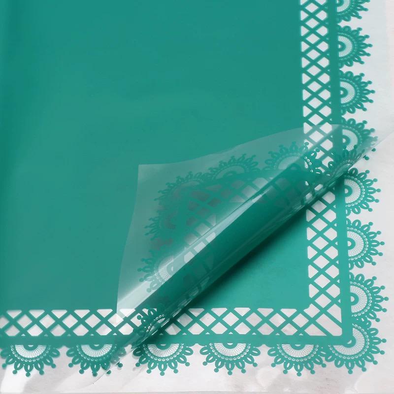 lace edged cellophane flower wrapping paper