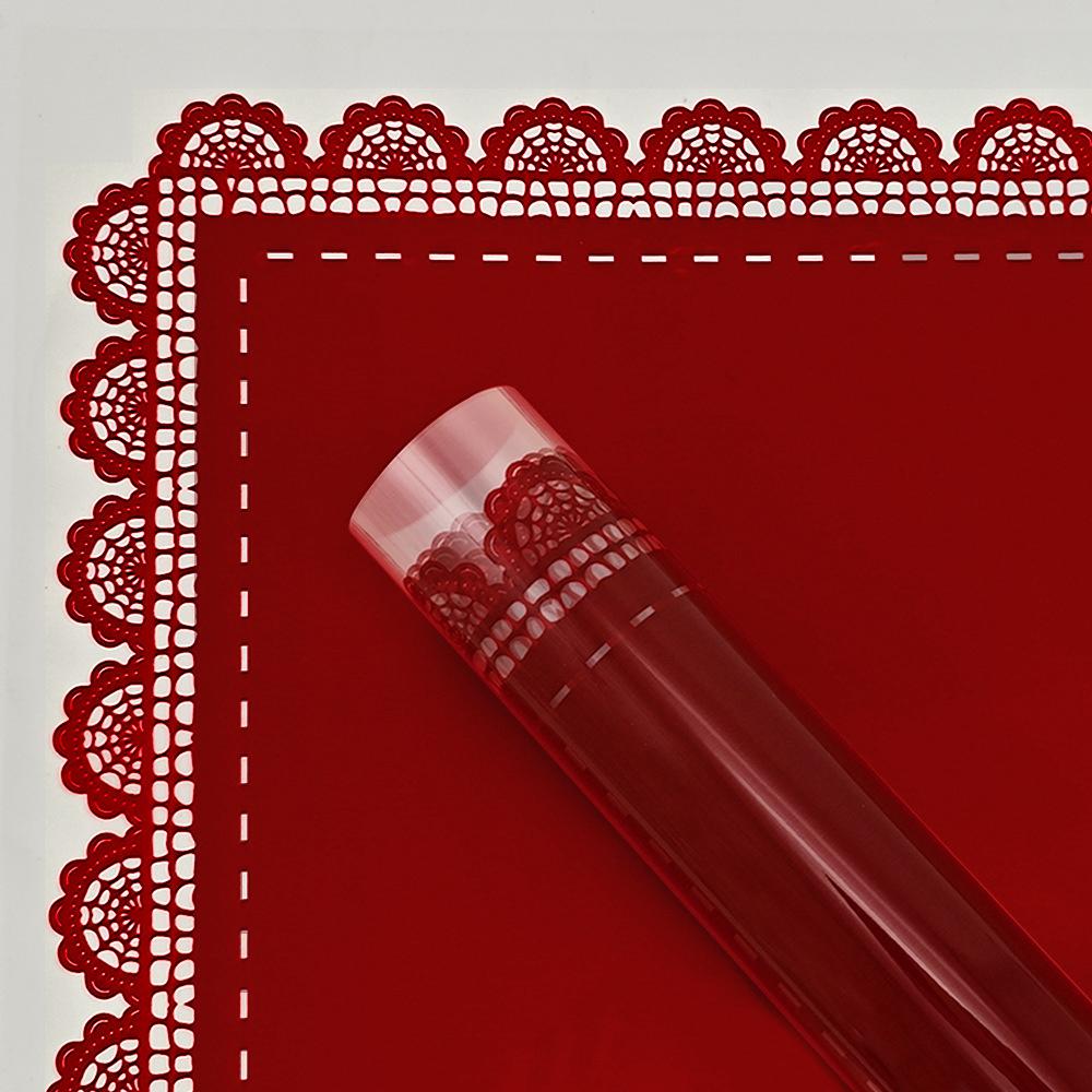 lace edged cellophane flower wrapping paper