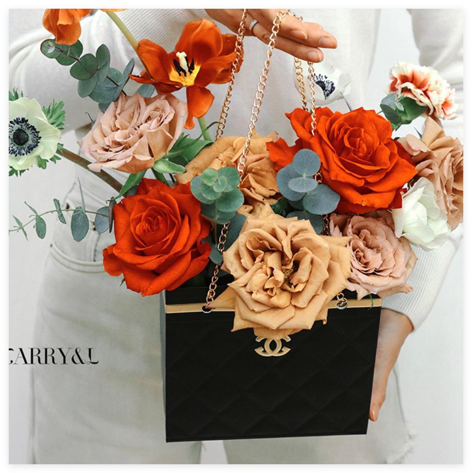 Channel-Inspired Flower Hand Bag
