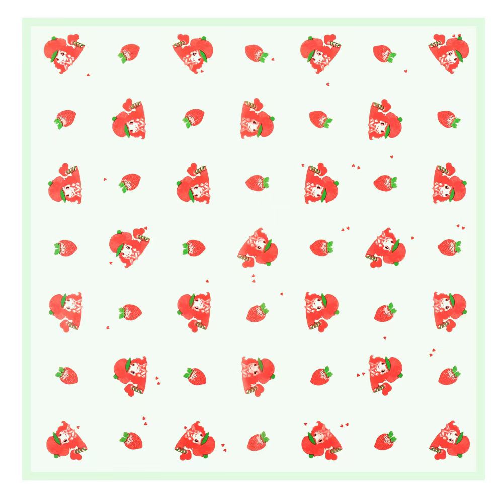 strawberry girl wrapping paper