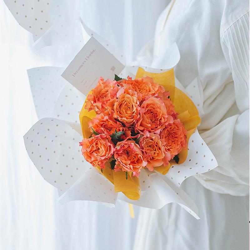 little dot bouquet wrapping paper