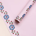 petal border floral wrapping paper
