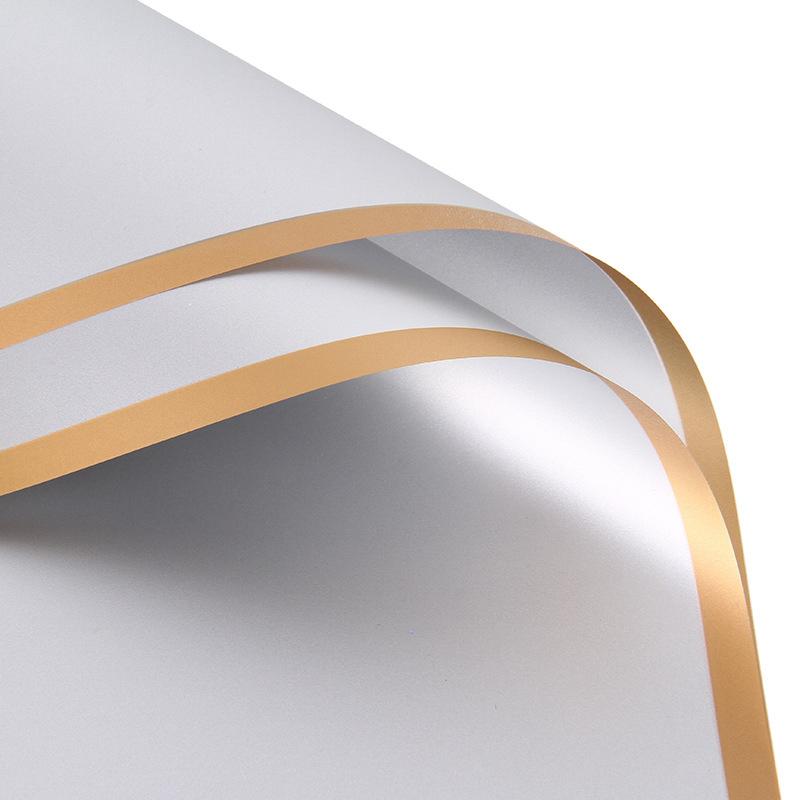Golden Edge Jelly Flower Wrapping Paper