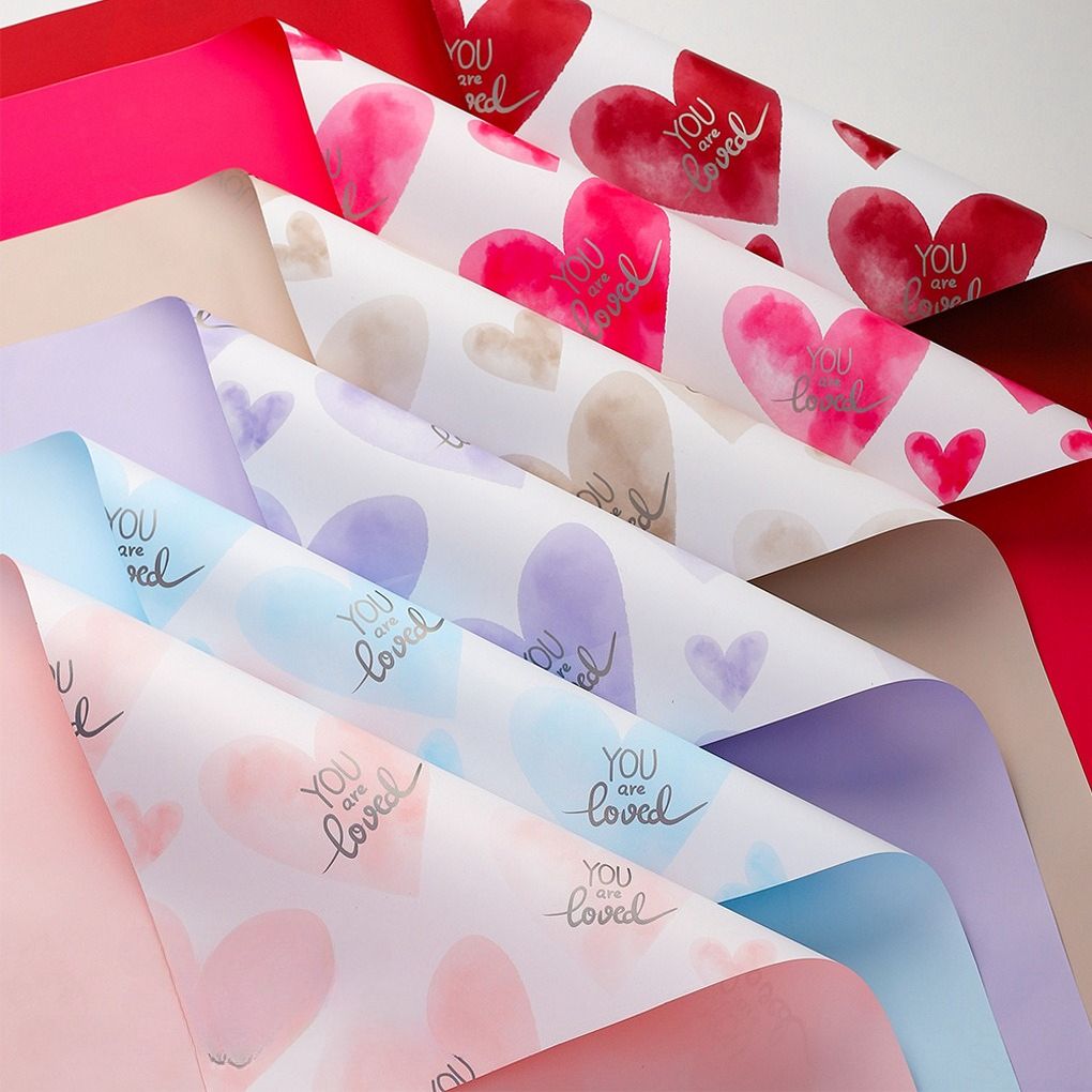 you are loved flower wrapping paper