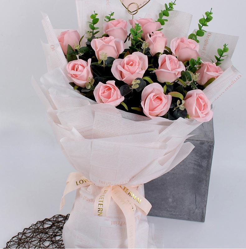 letter news floral wrapping paper