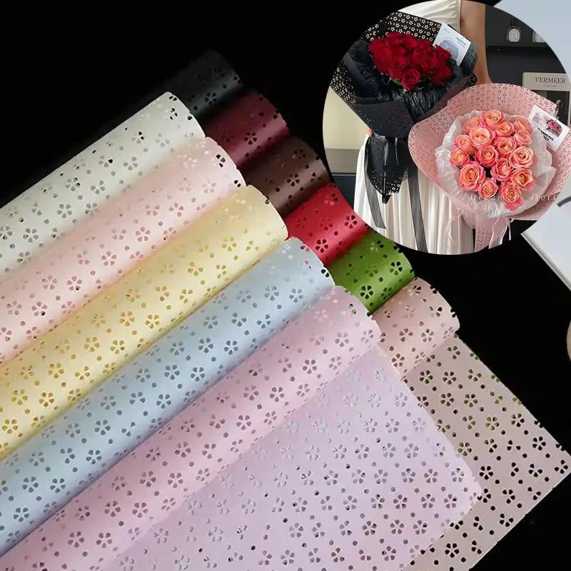 Elegant Floral Hollow Wrapping Paper for Bouquets