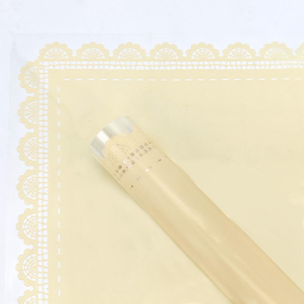 lace edged cellophane flower wrapping paper