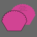 shell shape floral wrapping paper