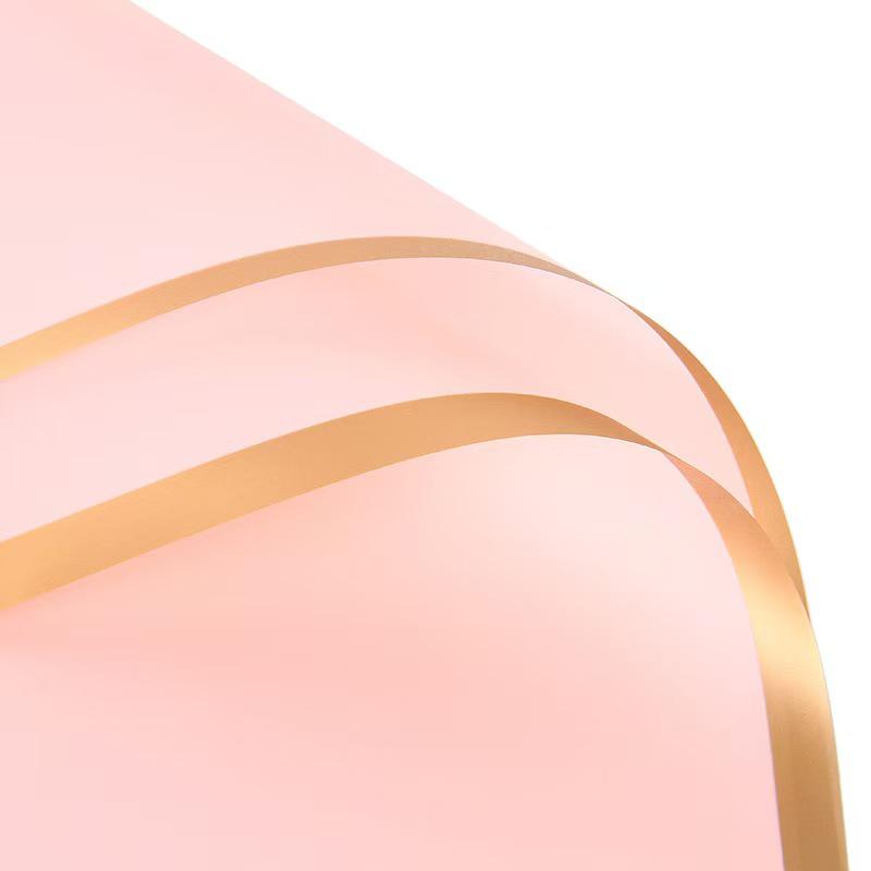 Golden Edge Jelly Flower Wrapping Paper