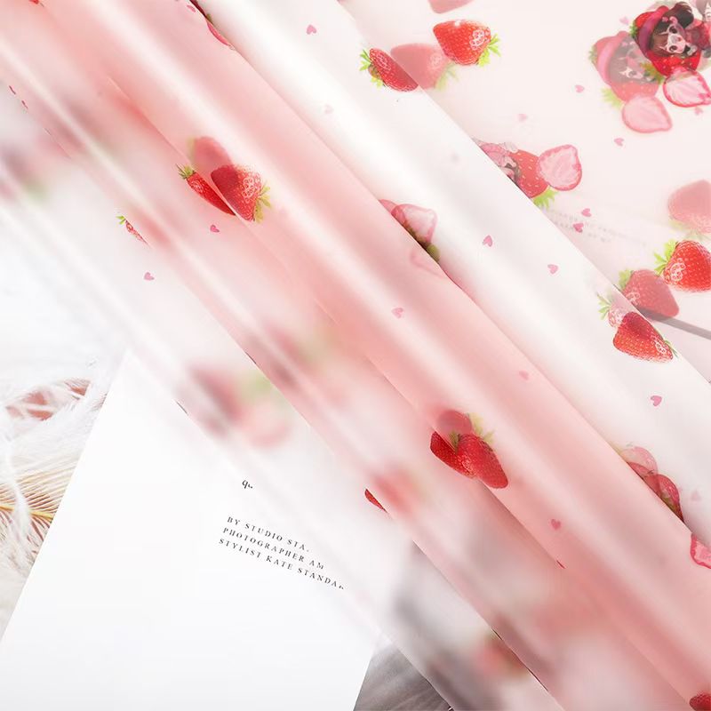 strawberry girl wrapping paper