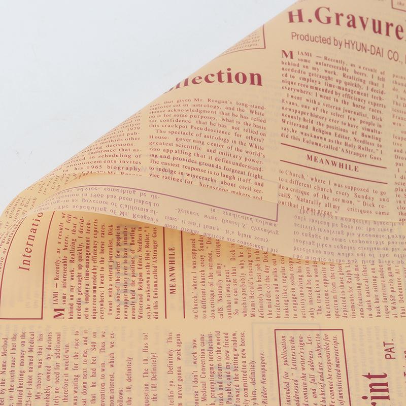 letter news floral wrapping paper