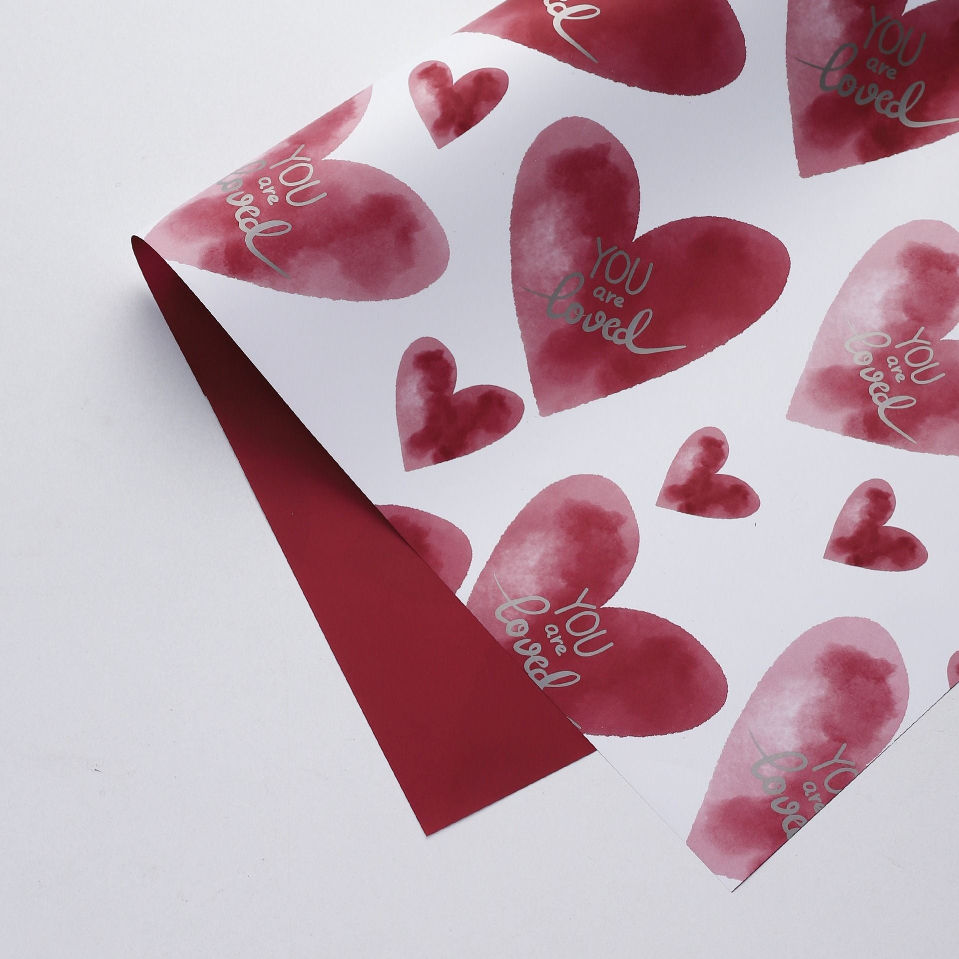 you are loved flower wrapping paper