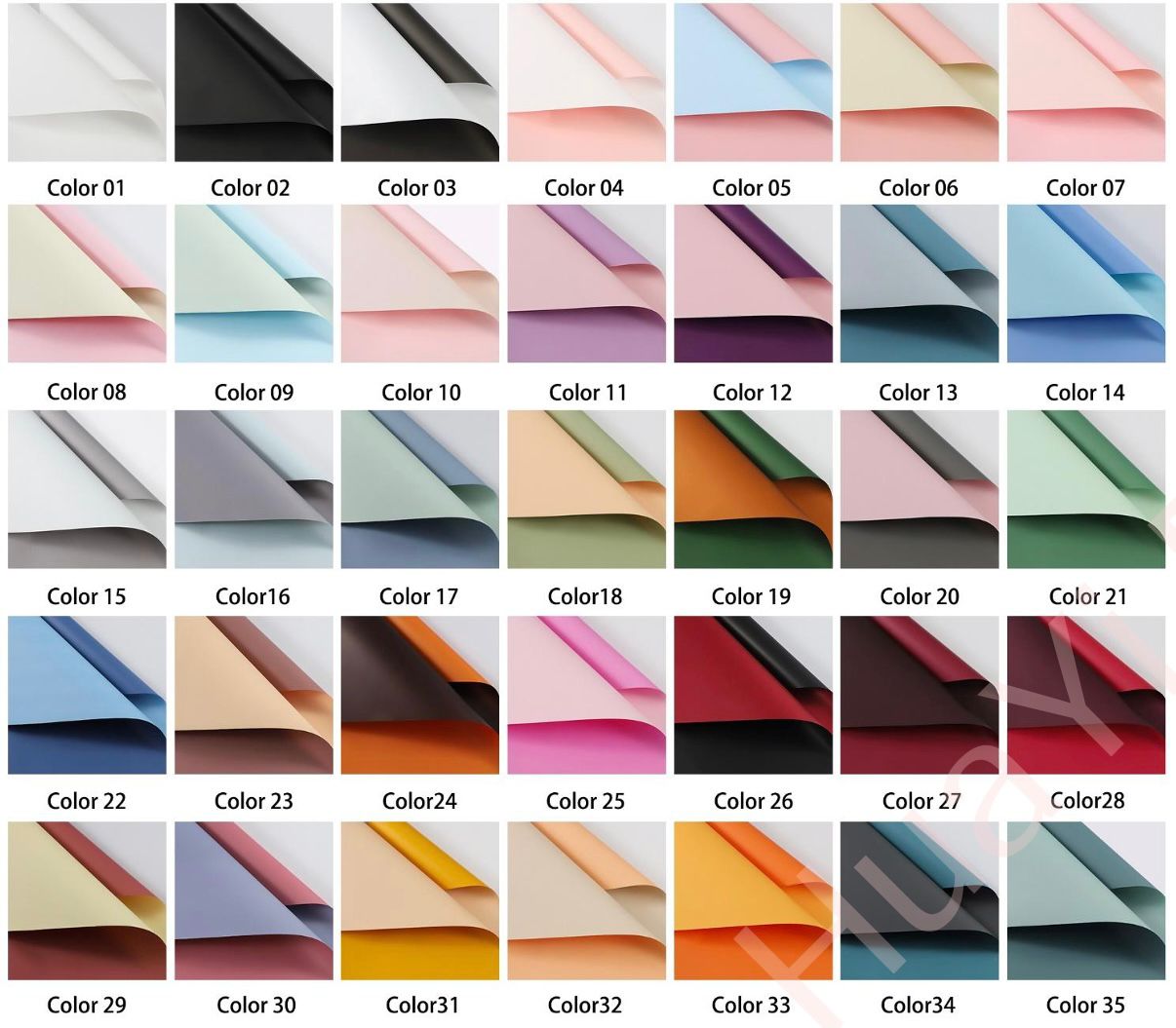 Color swatches of various fabric textures and colors.