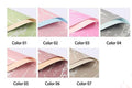 Color swatches of decorative paper with marble-like patterns in various colors.