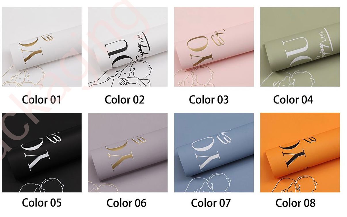 Various color swatches of fabric with printed designs on a white background
