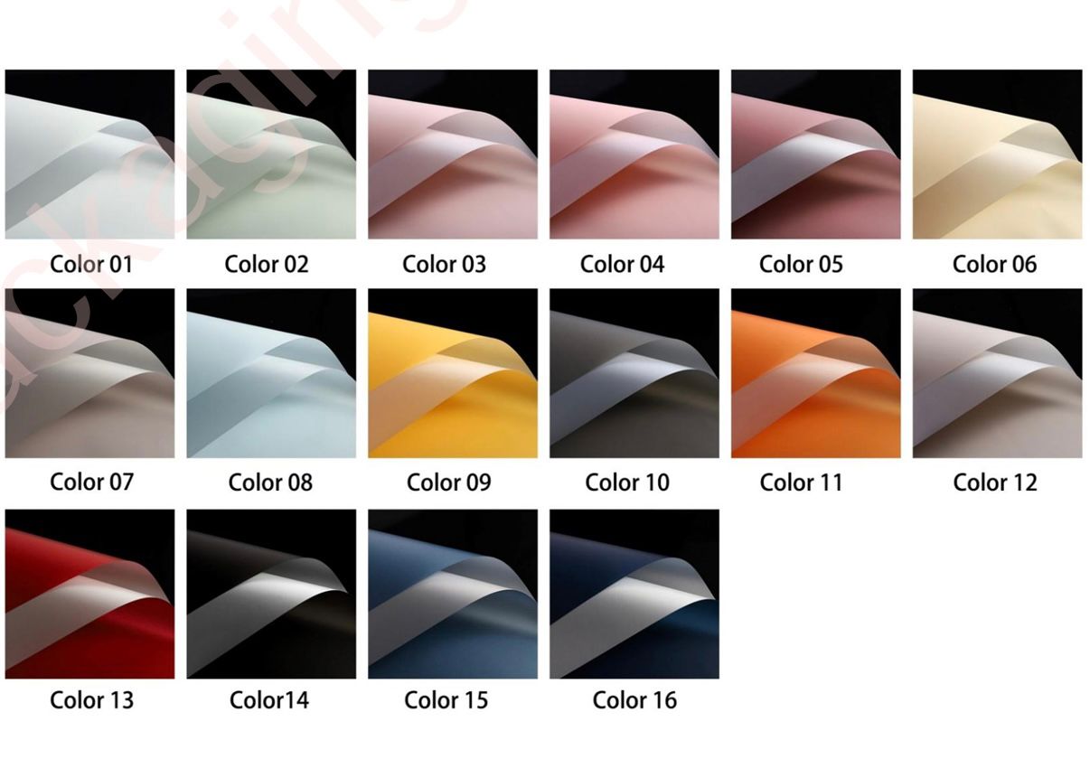 Color swatches of various fabric textures on a black background
