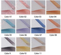 Color swatches of different shades on a white background